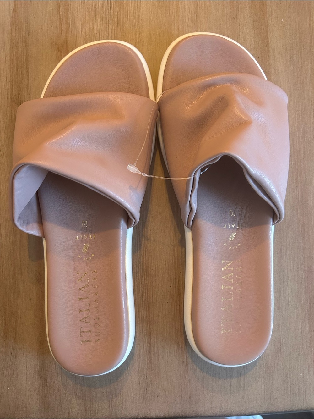 Italian Shoemakers Nude Slide Sandals